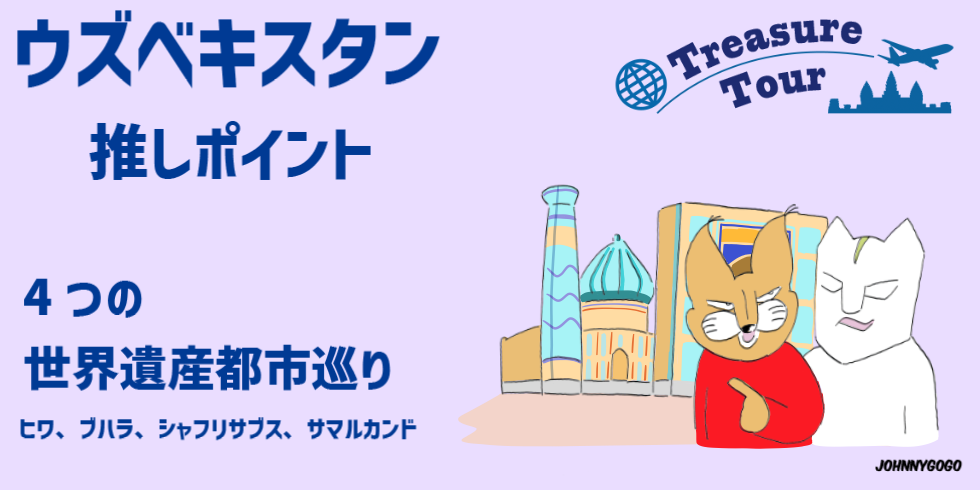 ヒワ、ブハラ、シャフリサブス、サマルカンド４つの世界遺産都市巡り